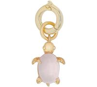 Charm-Einhänger AMOR "Schildkröten-Optik", bunt (gelbgoldfarben, rosa, rosa), Charms, Damen, Silber 925 (Sterlingsilber), mit Glasstein (62106165-0) gelbgoldfarben, rosa, rosa