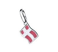 Charm-Einhänger "Flagge Dänemark, Silber 925", bunt, GIORGIO MARTELLO MILANO, Charms, Damen, Silber 925 (Sterlingsilber) (70089926-0) bunt