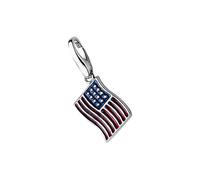 Charm-Einhänger "Flagge USA, Silber 925", bunt, GIORGIO MARTELLO MILANO, Charms, Damen, Silber 925 (Sterlingsilber) (69419109-0) bunt