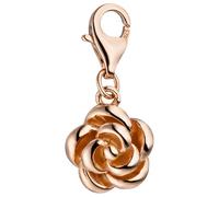 Charm-Einhänger JOBO "Charm Blume Rose", roségoldfarben, Charms, Damen, Silber 925 (Sterlingsilber), 925 Silber roségold vergoldet (55613802-0) roségoldfarben