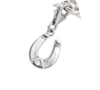 Charm-Einhänger JOBO "Charm Glücksbringer Hufeisen", silber 925, Charms, Damen, Silber 925 (Sterlingsilber), 925 Silber rhodiniert mit Zirkonia (45215634-0) silber 925
