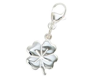 Charm-Einhänger JOBO "Charm Glücksbringer Kleeblatt", silber 925, Charms, Damen, Silber 925 (Sterlingsilber), 925 Silber rhodiniert (52123609-0) silber 925