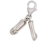 Charm-Einhänger JOBO "Charm Schuhe Ballerina", silber 925, Charms, Damen, Silber 925 (Sterlingsilber), 925 Silber rhodiniert (15457648-0) silber 925