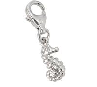 Charm-Einhänger JOBO "Charm Seepferdchen", silber 925, Charms, Damen, Silber 925 (Sterlingsilber), 925 Silber rhodiniert (92555349-0) silber 925