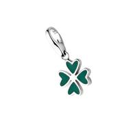Charm-Einhänger "Kleeblatt grün, Silber 925", grün, GIORGIO MARTELLO MILANO, Charms, Damen, Silber 925 (Sterlingsilber) (61338561-0) grün