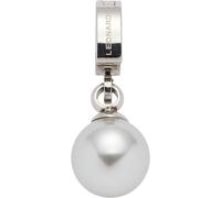 Charm-Einhänger LEONARDO "Anhänger Coco Clip & Mix", silber (edelstahlfarben, weiß), Charms, Damen, Edelstahl, Perlen, mit Perle (imitiert) (46916440-0) edelstahlfarben, weiß