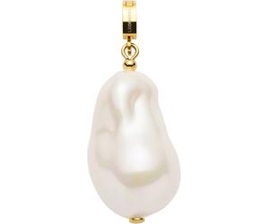 Charm-Einhänger LEONARDO "Anhänger Wilma Clip & Mix", gold (gelbgoldfarben, weiß), Charms, Damen, Edelstahl, Perlen, mit Perle (imitiert) (72086317-0) gelbgoldfarben, weiß
