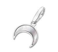 Charm-Einhänger "Mond mit Perlmutt Einlage, Silber 925", weiß (perlmutt), GIORGIO MARTELLO MILANO, Charms, Damen, Silber 925 (Sterlingsilber) (12971844-0) perlmutt