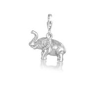 Charm-Einhänger NENALINA "Anhänger Elefant Tier Reise Verziert 925 Silber", silber, Charms, Damen, ohne Stein, Silber 925 (Sterlingsilber), Charm-Einhänger (44354209-0)