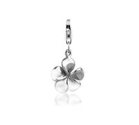 Charm-Einhänger NENALINA "Anhänger Frangipani Blüte Flower 925 Silber", silber, Charms, Damen, ohne Stein, Silber 925 (Sterlingsilber), Charm-Einhänger (85030347-0)