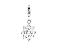 Charm-Einhänger NENALINA "Anhänger Herzchakra Symbol Yoga 925 Silber", silber, Charms, Damen, ohne Stein, Silber 925 (Sterlingsilber) (66270041-0) silber