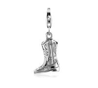 Charm-Einhänger NENALINA "Anhänger Westernstiefel Cowboy Boots 925 Silber", silber, Charms, Damen, ohne Stein, Silber 925 (Sterlingsilber), Charm-Einhänger (86473119-0)