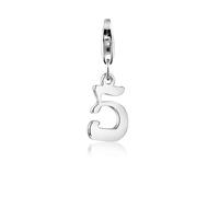 Charm-Einhänger NENALINA "Anhänger Zahl 1 Geburtstag Glück 925 Silber", silber, Charms, Damen, ohne Stein, Silber 925 (Sterlingsilber), Charm-Einhänger (93411812-0)