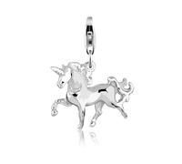 Charm-Einhänger NENALINA "Einhorn Anhänger Pferd Elfe Fabelwesen 925 Silber", silber, Charms, Damen, ohne Stein, Silber 925 (Sterlingsilber) (77116756-0) silber