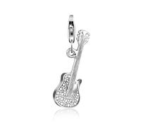 Charm-Einhänger NENALINA "Gitarren-Anhänger Musik Instrument Song 925 Silber", silber, Charms, Damen, ohne Stein, Silber 925 (Sterlingsilber) (44652434-0) silber