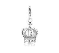 Charm-Einhänger NENALINA "Kronen Symbol Anhänger König Royal 925 Silber", silber, Charms, Damen, ohne Stein, Silber 925 (Sterlingsilber) (12841605-0) silber
