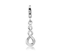 Charm-Einhänger NENALINA "Maori Infinity Kraft Symbol-Charm Twist 925 Silber", silber, Charms, Damen, ohne Stein, Silber 925 (Sterlingsilber) (12844838-0) silber