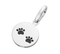 Charm-Einhänger "runde Platte mit Pfoten, Silber 925", silber, GIORGIO MARTELLO MILANO, Charms, Damen, Silber 925 (Sterlingsilber) (41684544-0) silber