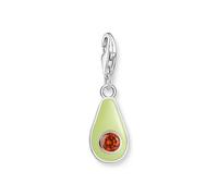 Charm-Einhänger THOMAS SABO "Avocado-Motiv bunt", silber (silberfarben, grün, braun, braun), Charms, Damen, Silber 925 (recycelt), mit Zirkonia (synth.) (36048264-0) silberfarben, grün, braun, braun