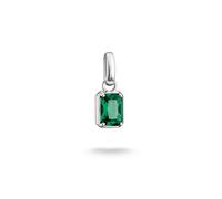 Charm-Einhänger THOMAS SABO "Birthstone/Geburtsstein Charm - Connect", grün (silberfarben, grün, grün), Charms, Damen, Mai, Silber 925 (recycelt), mit Zirkonia (synth.) oder Glas-Keramik Stein oder Tü