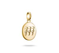 Charm-Einhänger THOMAS SABO "Charm Angel Number 777 vergoldet - Connect", gold (gelbgoldfarben, kristallweiß, kristallweiß), Charms, Damen, Silber 925 (recycelt), mit Zirkonia (synth.) (34556010-0) ge