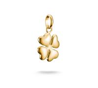 Charm-Einhänger THOMAS SABO "Charm Glücksklee 3D - Connect", gold (gelbgoldfarben), Charms, Damen, Silber 925 (recycelt) (62013841-0) gelbgoldfarben