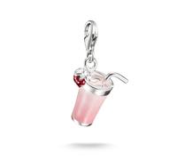 Charm-Einhänger THOMAS SABO "Charm Pink Matcha - Original", silberfarben, rosa, rot, Charms, Damen, Silber 925 (recycelt), Emaille (13839234-0) silberfarben, rosa, rot