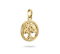 Charm-Einhänger THOMAS SABO "Charm Tree of Love vergoldet - Connect", gold (gelbgoldfarben, kristallweiß, kristallweiß), Charms, Damen, Silber 925 (recycelt), mit Zirkonia (synth.) (51268668-0) gelbgo