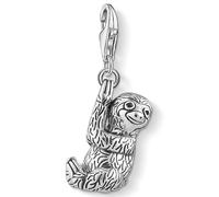 Charm-Einhänger THOMAS SABO "Faultier, 1812-643-11", silber (silberfarben, schwarz, schwarz), Charms, Damen, Silber 925 (recycelt), mit Zirkonia (synth.) (22781363-0) silberfarben, schwarz, schwarz