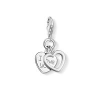 Charm-Einhänger THOMAS SABO "Herzen I LOVE YOU", silber (silberfarben), Charms, Damen, Silber 925 (recycelt) (16108226-0) silberfarben