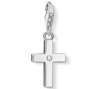 Charm-Einhänger THOMAS SABO "Kreuz", bunt (silberfarben, weiß, weiß), Charms, Damen, Silber 925 (recycelt), mit Zirkonia (synth.) (34246831-0) silberfarben, weiß, weiß