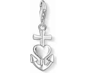 Charm-Einhänger THOMAS SABO "Kreuz-, Herz-, Anker-Design, Glaube, Liebe, Hoffnung", silber (silberfarben), Charms, Damen, Silber 925 (recycelt) (719352-0) silberfarben