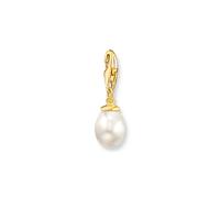 Charm-Einhänger THOMAS SABO "Perle vergoldet", gold (gelbgoldfarben, weiß), Charms, Damen, Perlen, Silber 925 (recycelt), mit Süßwasserzuchtperle (64536635-0) gelbgoldfarben, weiß