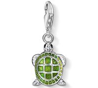 Charm-Einhänger THOMAS SABO "Schildkröte", bunt (silberfarben, grün), Charms, Damen, Silber 925 (recycelt) (63011720-0) silberfarben, grün