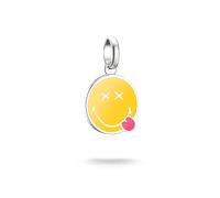 Charm-Einhänger THOMAS SABO "SMILEYWORLDCheeky Charm - Connect", silber (silberfarben, gelb, pink), Charms, Damen, Silber 925 (recycelt) (16974604-0) silberfarben, gelb, pink
