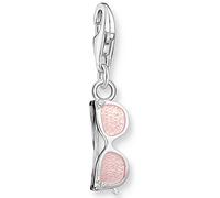 Charm-Einhänger THOMAS SABO "Sonnenbrille mit Steinen Silber", rosa (silberfarben, weiß, rosa, weiß), Charms, Damen, Silber 925 (recycelt), mit Zirkonia (synth.) (62737264-0) silberfarben, weiß, rosa,