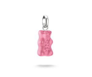 Charm-Einhänger THOMAS SABO "THOMAS SABO x HARIBO: Charm - Connect", bunt (silberfarben, pink, pink), Charms, Damen, Silber 925 (recycelt), mit Kristallglas (97881112-0) silberfarben, pink, pink