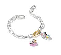 Charm-Einhänger THOMAS SABO "THOMAS SABO x Peanuts Snoopy Charm - Connect", silber (silberfarben, schwarz, rot, türkis, mint, gelb), Charms, Damen, Silber 925 (recycelt), Emaille (29902542-0) silberfa