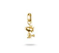 Charm-Einhänger THOMAS SABO "THOMAS SABO x Peanuts Woodstock Charm - Connect", gelbgoldfarben, Charms, Damen, Silber 925 (recycelt) (90872207-0) gelbgoldfarben