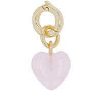 Charm Herz AMOR "2038479", bunt (gelbgoldfarben, rosa, rosa), Charms, Damen, Silber 925 (Sterlingsilber), mit Glasstein (21386218-0) gelbgoldfarben, rosa, rosa
