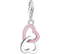 Charm Herz THOMAS SABO "Silber", bunt (silberfarben, pink), Charms, Damen, Silber 925 (recycelt) (35969849-0) silberfarben, pink