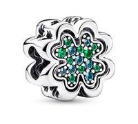 Charm in Kleeblattform, 925er Silber, teilbar