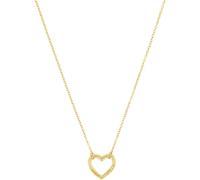 Charm-Kette AMOR "Herz", gold (gelbgoldfarben), Halsketten, Damen, Silber 925 (Sterlingsilber), L: 42 B: 1,2mm, B:1,2mm (49313549-0) gelbgoldfarben