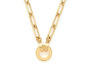 Charm-Kette LEONARDO "Estrella Clip&Mix" Gr. 45, gold (gelbgoldfarben), Halsketten, Damen, 45, Edelstahl, L: 46,5 B: 5mm, Ketten mit Anhänger, B:5mm (17185740-45) gelbgoldfarben