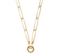 Charm-Kette LEONARDO "Halskette Consenza Clip&Mix", gold (gelbgoldfarben), Halsketten, Damen, Edelstahl, L: 70 B: 8mm, B:8mm (27807229-0) gelbgoldfarben