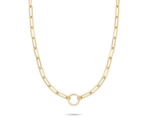 Charm-Kette TAMARIS "Schmuck Geschenk Edelstahl Charm Halskette The Link Chain", gold (gelbgoldfarben), Halsketten, Damen, Edelstahl, L: 45 B: 0,93mm, B:0,93mm (91326321-0) gelbgoldfarben