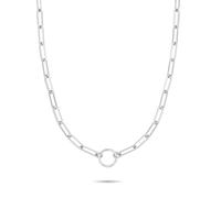 Charm-Kette TAMARIS "Schmuck Geschenk Edelstahl Charm Halskette The Link Chain", silber (edelstahlfarben), Halsketten, Damen, Edelstahl, L: 45 B: 0,93mm, B:0,93mm (96636042-0) edelstahlfarben