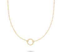 Charm-Kette TAMARIS "Schmuck Geschenk Edelstahl Charm Halskette The Lip Chain", gelbgoldfarben, Halsketten, Damen, Edelstahl, L: 45 B: 0,5mm, Charm-Kette, B:0,5mm (64768758-0)