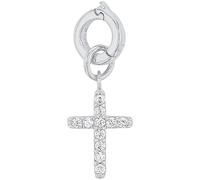 amor - Charm für Damen, 925 Sterling Silber, Zirkonia synth. | Kreuz Charms & Kettenanhänger