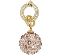 Charm Kugel AMOR "2038484, 2038485", beige (gelbgoldfarben, apricot, apricot), Charms, Damen, Silber 925 (Sterlingsilber), mit Kristallglas (70561310-0) gelbgoldfarben, apricot, apricot